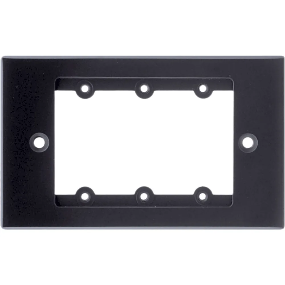 Frame para Wall Plate Inserción | 1 Gang | Metal | Version USA | Incluye Inserciones y Tornillos | Negro