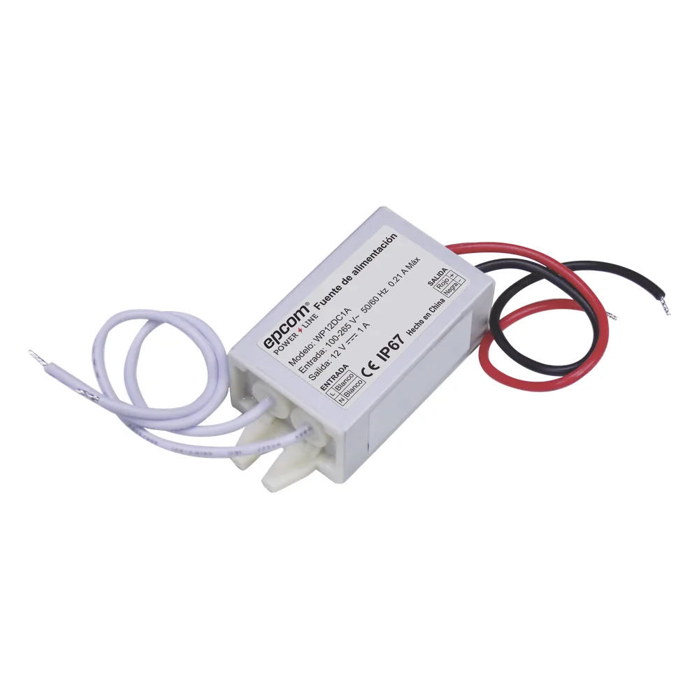 Fuente 12 V | 1 Amper | Waterproof | Intemperie grado IP67