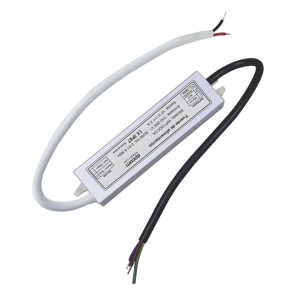 Fuente 12 V | 3 Amperes | Waterproof | Intemperie grado IP67