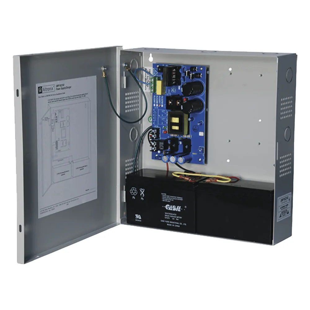 Fuente de Poder ALTRONIX de 24 Vcc @ 10 Amper / 1 salida / Ideal para aplicaciones de Control Acceso/Intrusión / CCTV / Con voltaje de entrada de 115 Vca / Con capacidad de baterías de respaldo / Requieren baterías