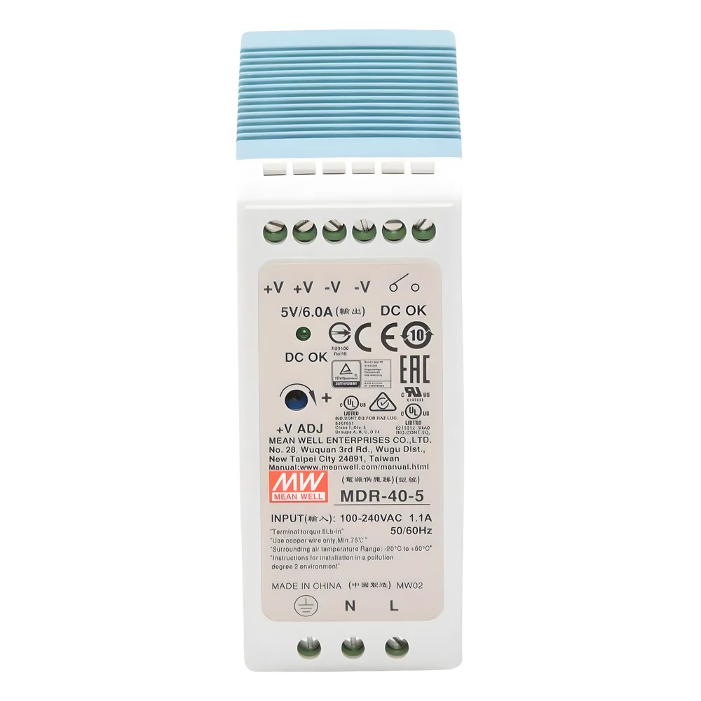 Fuente de poder Industrial Riel Din 5Vcc, 40W – vista 5