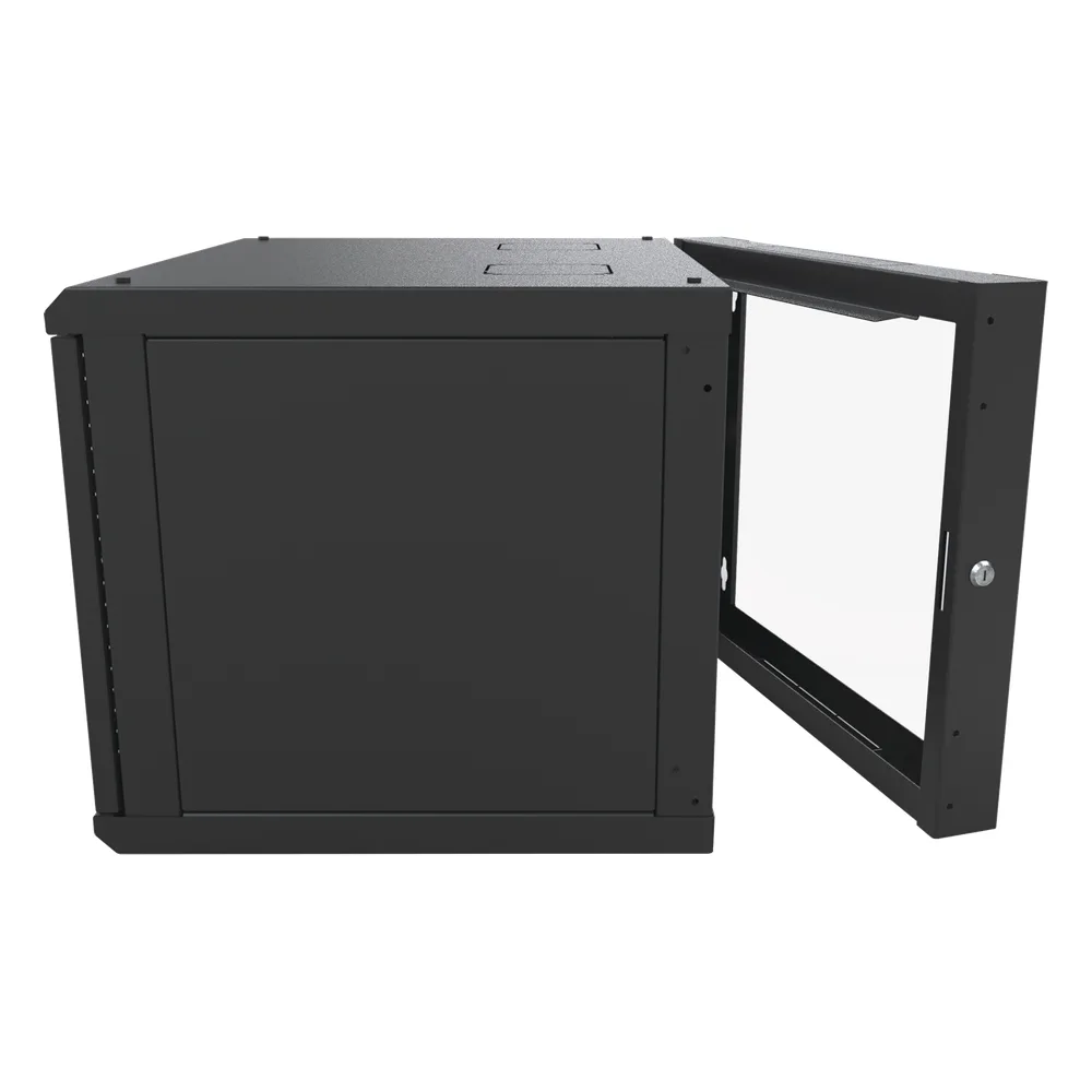 Gabinete Abatible de Pared (Con Marco Trasero) con Rack 19" de 12 Unidades. Ventana de Cristal Templado. – vista 3