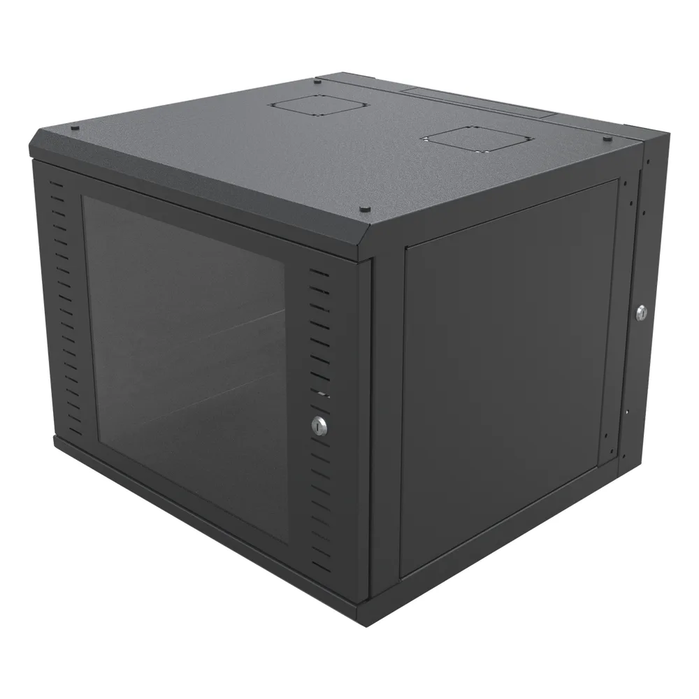 Gabinete Abatible de Pared (Con Marco Trasero) con Rack 19" de 12 Unidades. Ventana de Cristal Templado. – vista 5