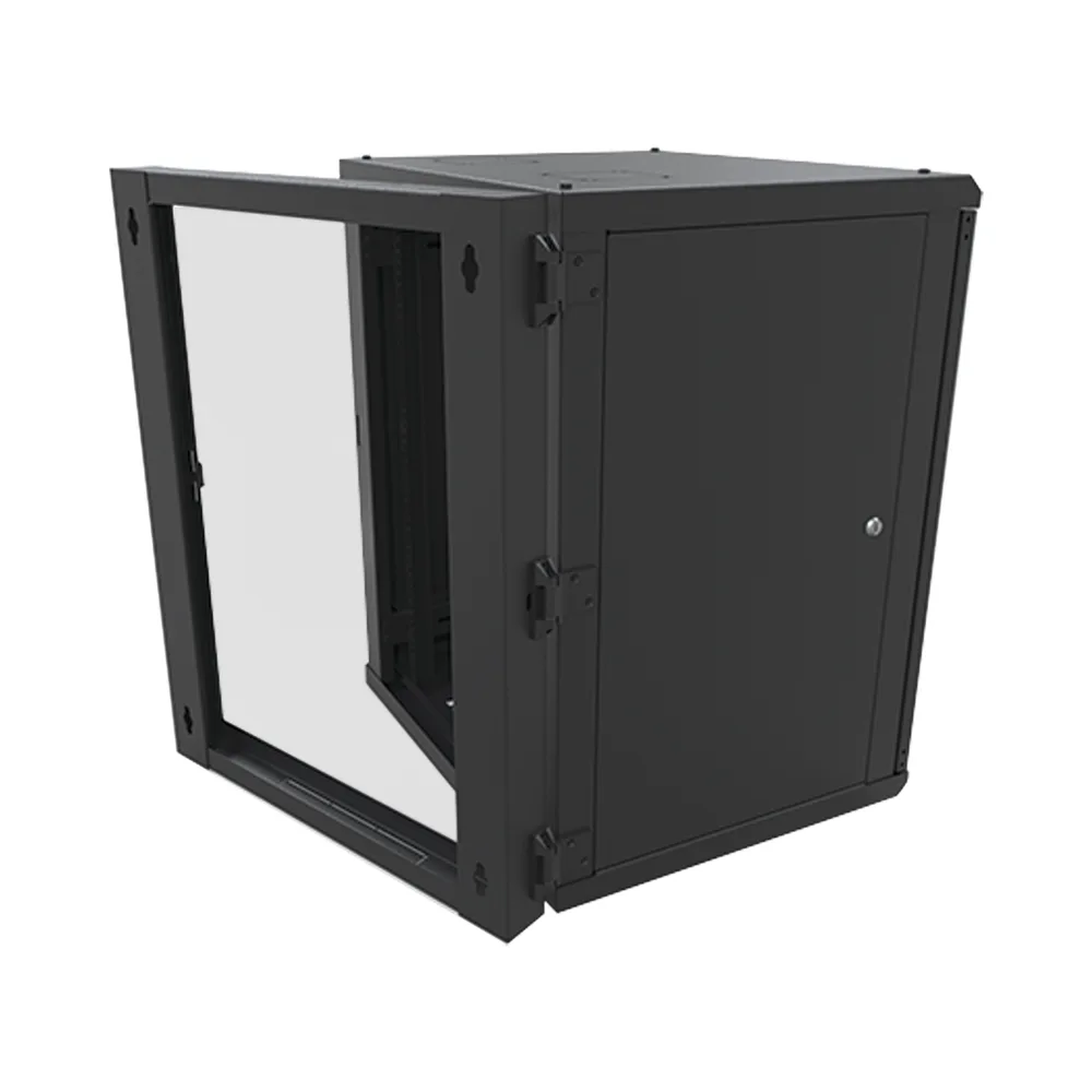 Gabinete Abatible de Pared (Con Marco Trasero) con Rack 19" de 16 Unidades. Ventana de Cristal Templado. – vista 3
