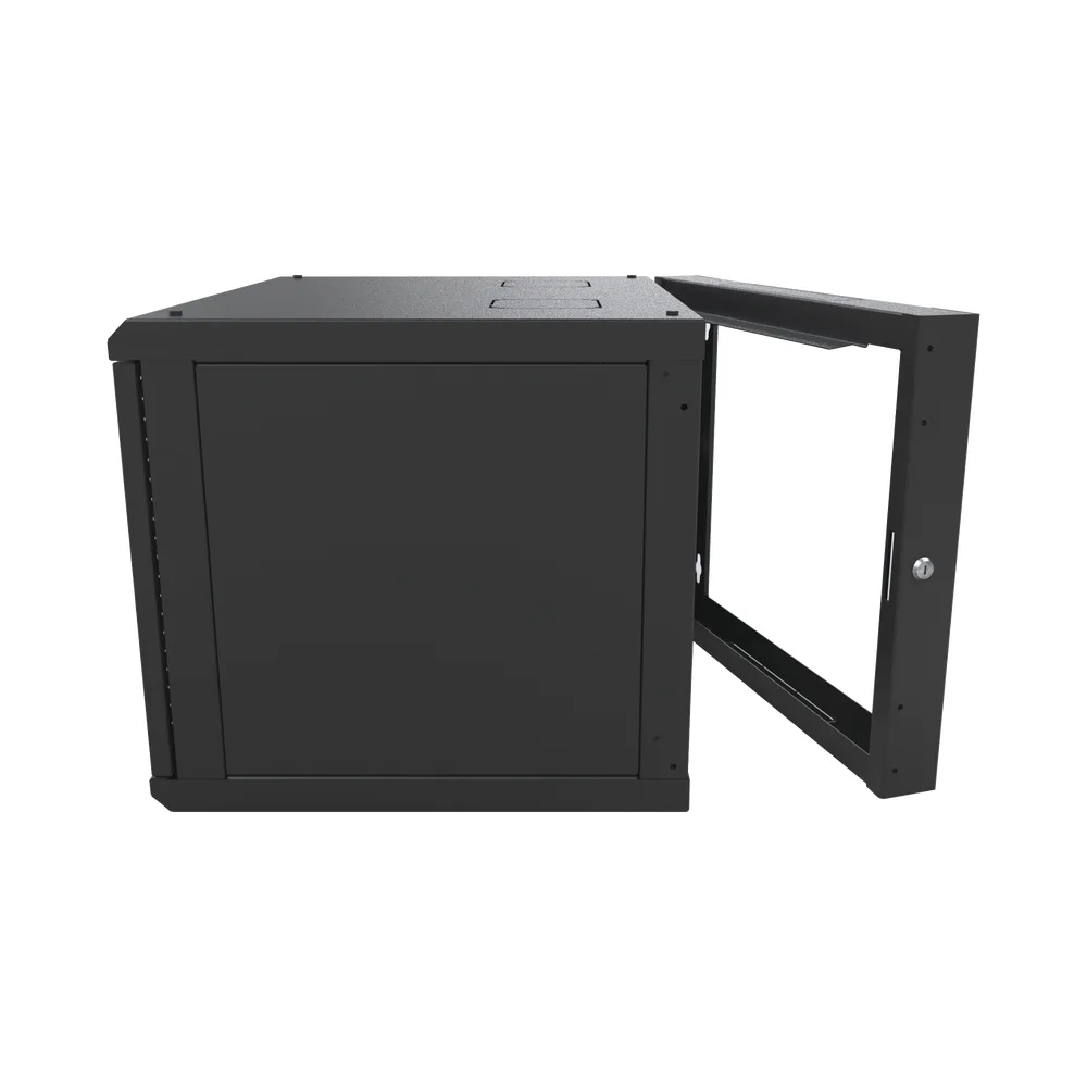 Gabinete Abatible de Pared (Con Marco Trasero) con Rack 19" de 9 Unidades. Ventana de Cristal Templado. – vista 3