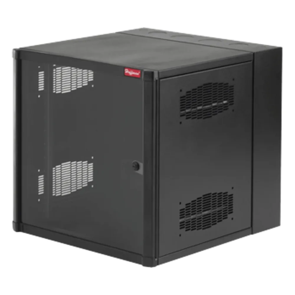 Gabinete AccessPlus de 8 UR Montaje en Pared de 19in / Doble Bisagra / Puerta con Ventana de Seguridad / 425 mm (16.7 in) x 620 mm (24.4 in) x 638 mm (25.1 in) / Color Negro