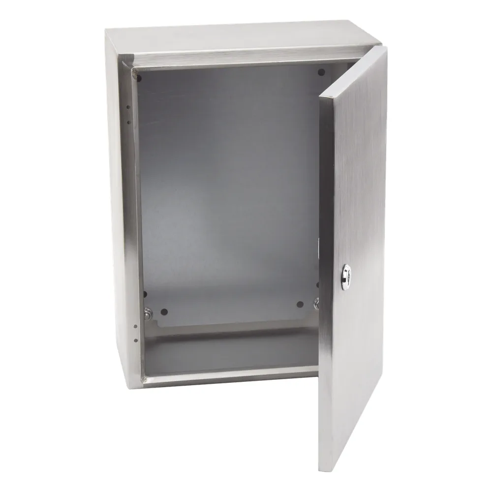Gabinete de Acero Inoxidable IP66 Uso en Intemperie (300 x 400 x 200 mm) con Placa Interna Galvanizada. – vista 3