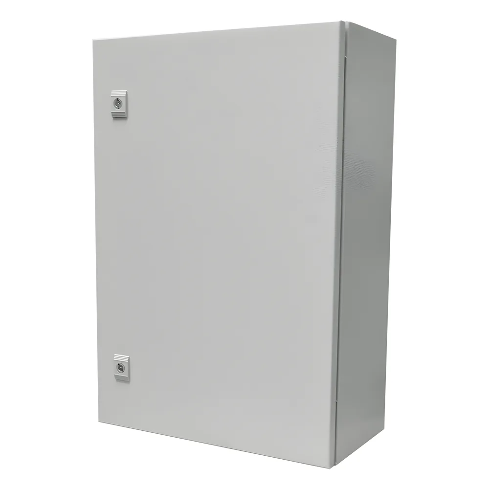 Gabinete de Acero IP66 Uso en Intemperie (500 x 700 x 250 mm) con Placa Trasera Interior Metálica y Compuerta Inferior Atornillable (Incluye Chapa y Llave T). – vista 3