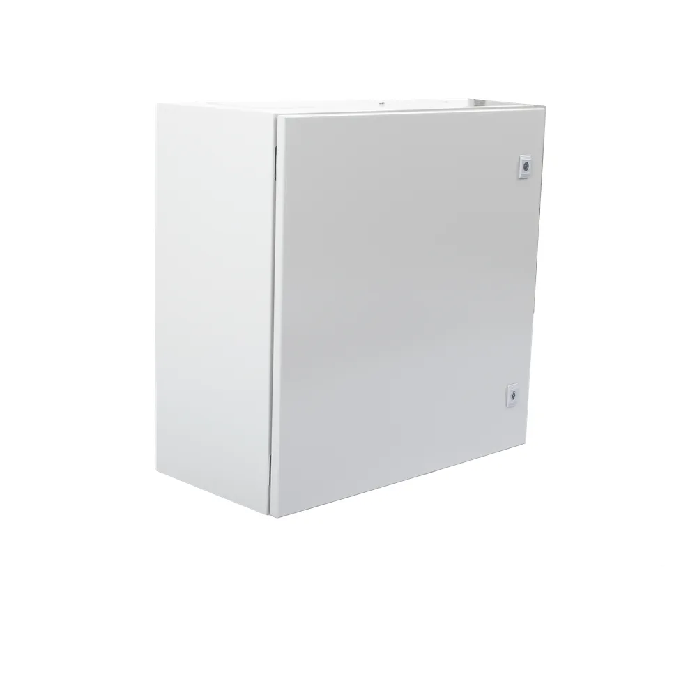 Gabinete de Acero IP66 Uso en Intemperie (600 x 600 x 300 mm) con Placa Trasera Interior Metálica y Compuerta Inferior Atornillable (Incluye Chapa y Llave T). – vista 3