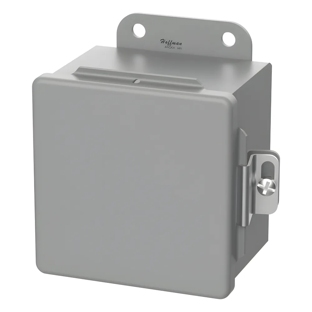 Gabinete de Bisagra Continua CH / NEMA Tipo 12 / 6 x 4 x 3 in (152 x 102 x 76 mm) / Acero Dulce / Gris / Abrazaderas Atornilladas / Montaje en Pared