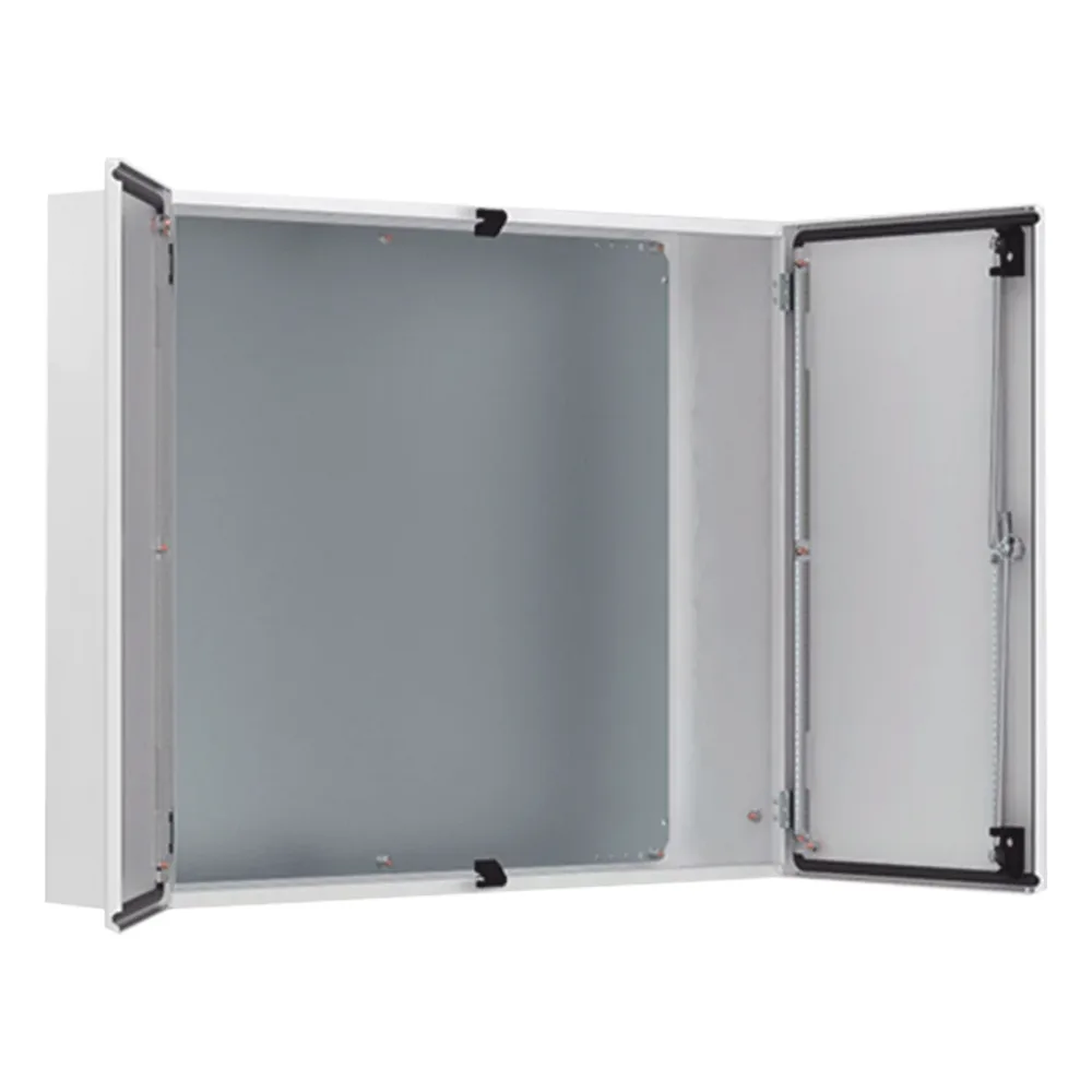 Gabinete de Doble Puerta MAD / 800 x 1200 x 300 mm (31.5 x 47.24 x 11.81 in) / NEMA Tipo 12 / IP55 / IK10 / Acero Dulce / Placa de Montaje Incluida / Gris Claro RAL 7035