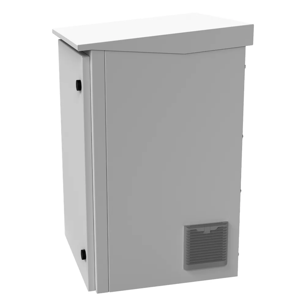 Gabinete de Exterior con Rack de 19" de 24U con Ventiladores y Termostato, Se envía el Gabinete Armado (Montaje a poste o torre se vende por separado). – vista 5