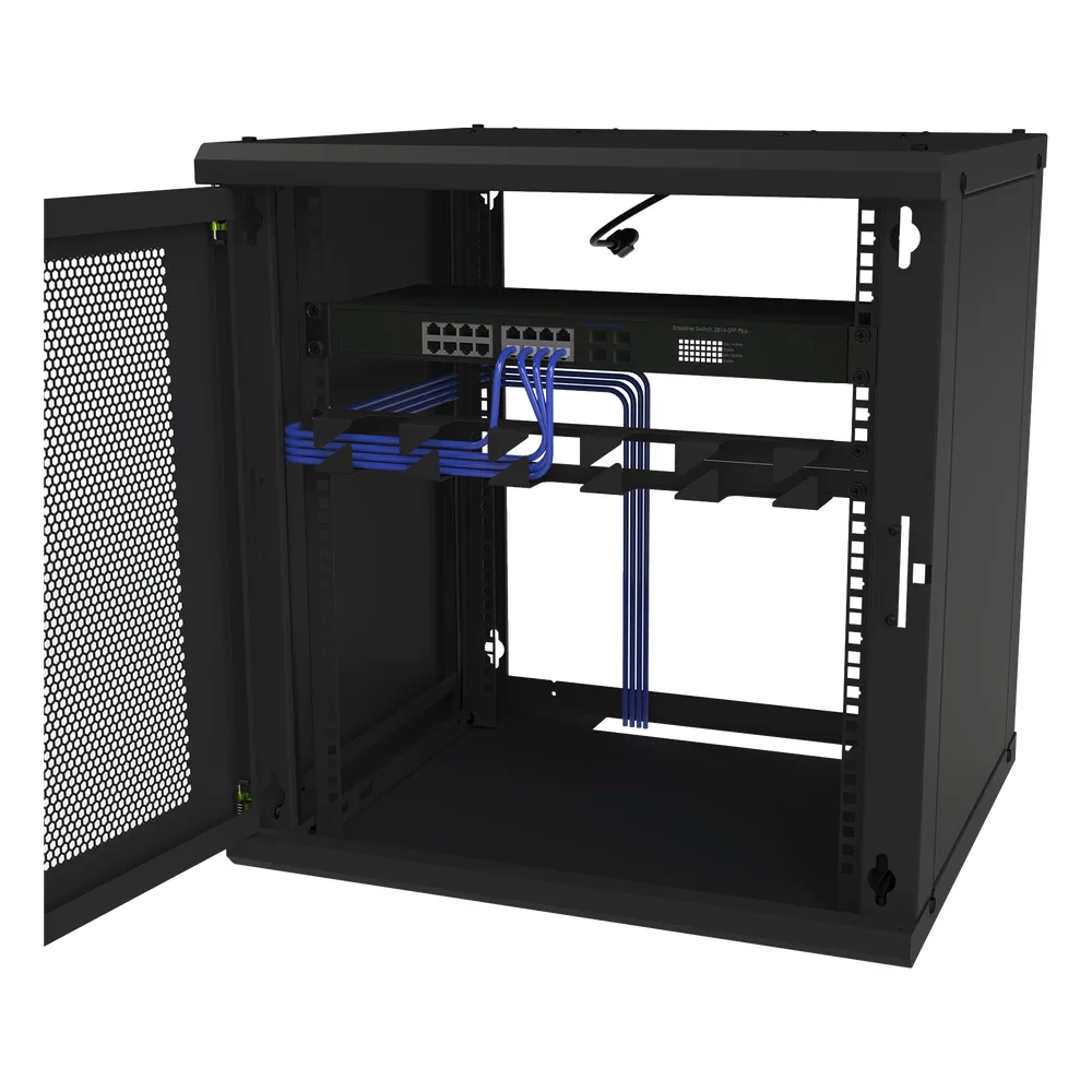 Gabinete de Pared Fijo, Puerta Perforada, Rack 19in,  de 12 Unidades de Rack – vista 5