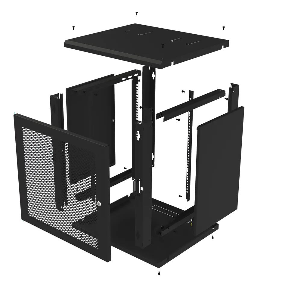 Gabinete de Pared Fijo, Puerta Perforada, Rack 19in,  de 12 Unidades de Rack – vista 8