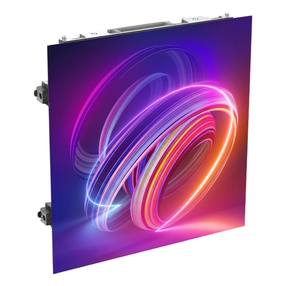 Gabinete LED / Serie Aries / 500×500 mm / Paso 2.9762 mm / Resolución 168×168 / Aluminio Fundido / IP65 / Sistema de Bloqueo Curvo y Cúbico / Liberación Rápida – vista 2