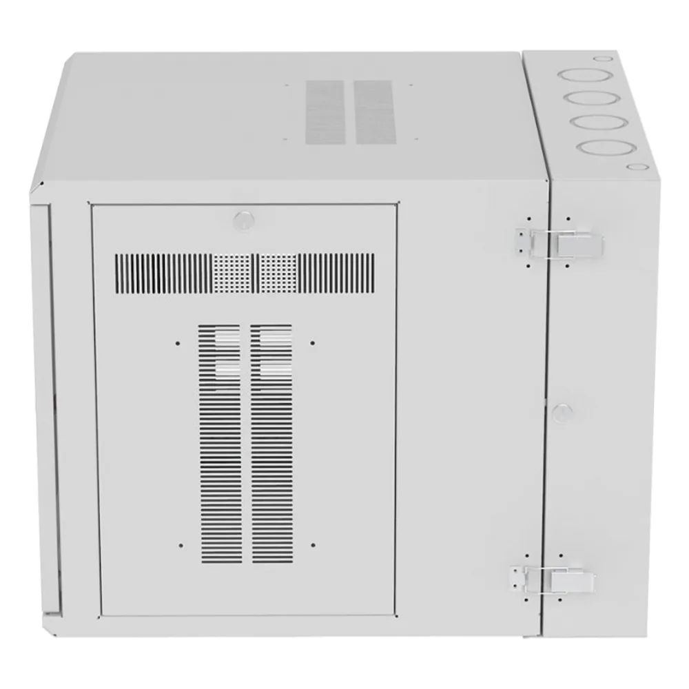 Gabinete PanZone de Montaje en Pared, de 19in, Puerta con Ventana de Seguridad, 12 UR, 762mm de Profundidad, Color Blanco – vista 3
