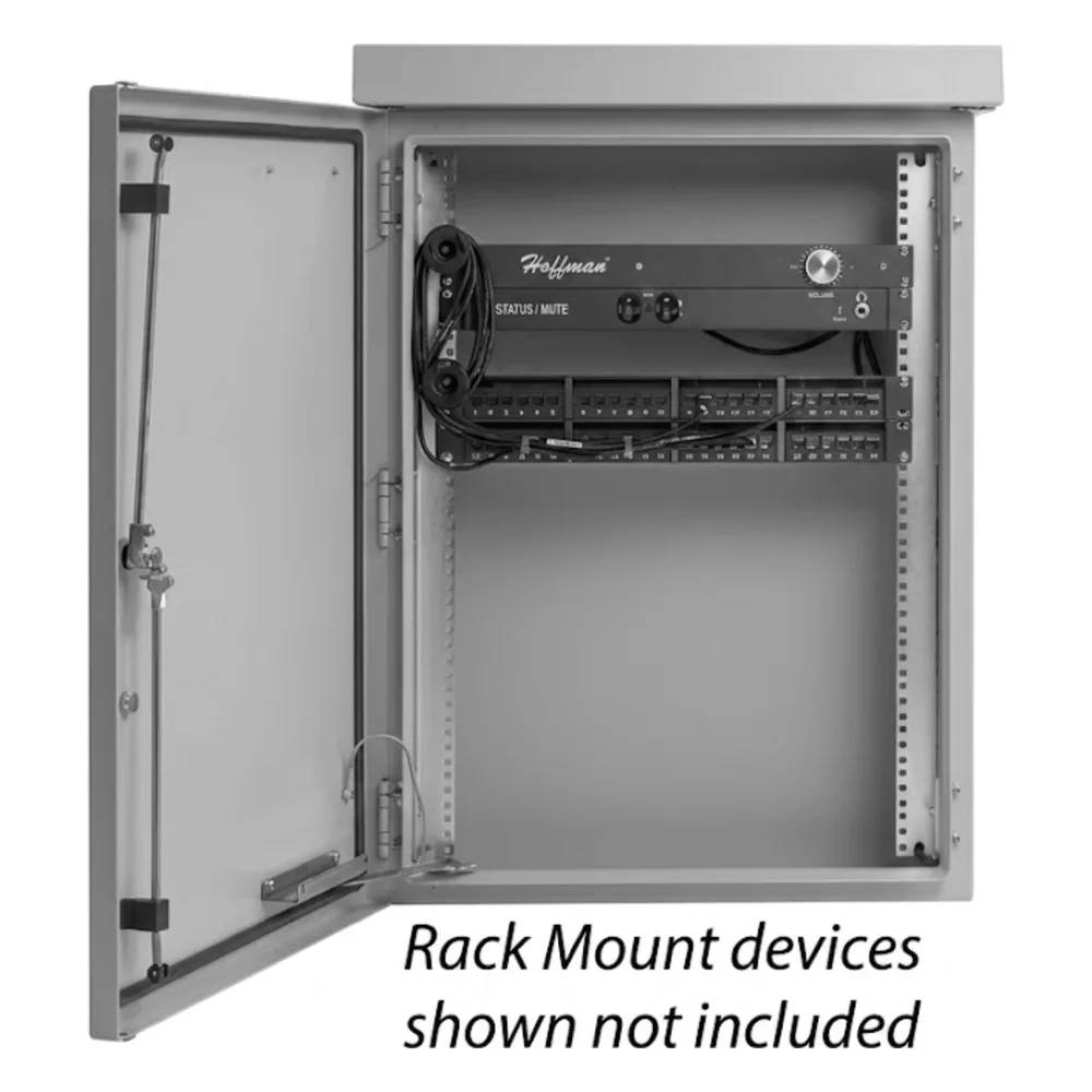 Gabinete Para Exterior OSP ComLine de 18 UR, 700 mm de Ancho, 600 mm de Profundidad De Aluminio, Color Gris Claro Con Protección NEMA 4/12/4X/3/3R; IP66 – vista 2