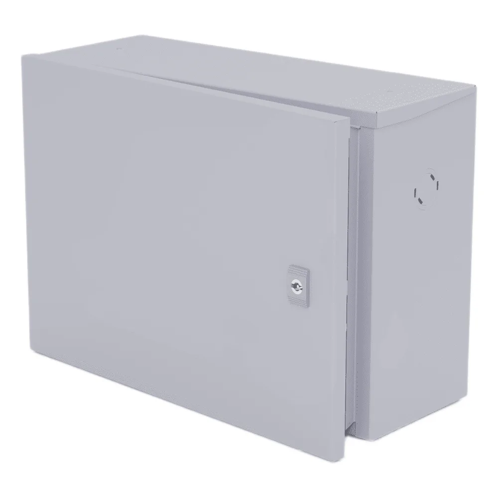 Gabinete para instalación de 1 Batería , Fabricado en Lámina Galvanizada, Accesorios para poste (No incluidos)