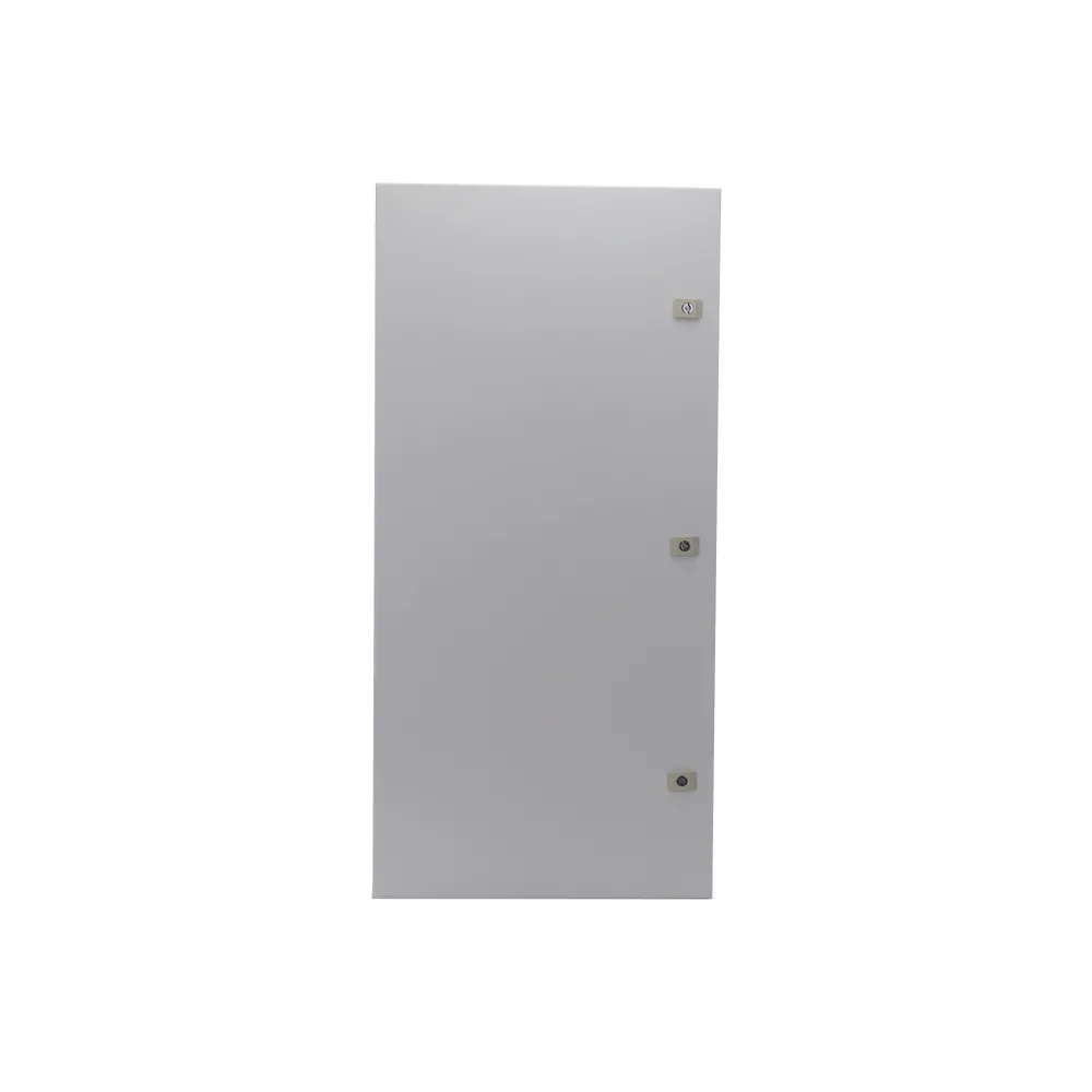 Gabinete para instalación de 3 Baterías , Fabricado en Lámina Galvanizada, Accesorios para poste (No incluidos)