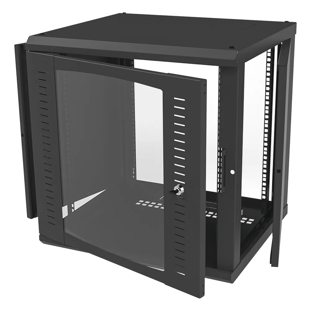 Gabinete para Montaje en Pared Cuerpo Fijo, con 12 Unidades de Rack, de 19in, Puerta de Cristal Templado, Fabricado en Acero – vista 2
