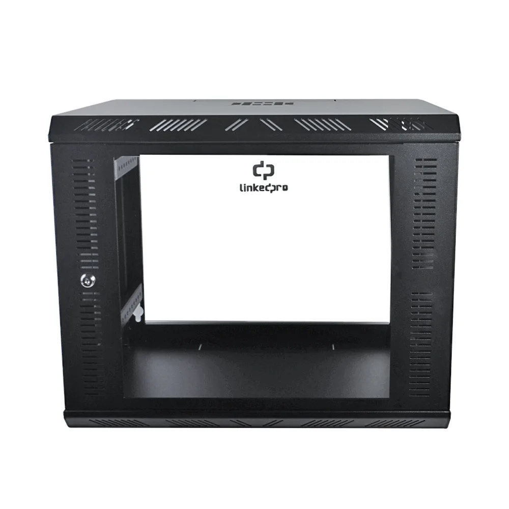 Gabinete para Montaje en Pared Fijo, con 9 Unidades de Rack, de 19in, Puerta de Cristal Templado, Fabricado en Acero – vista 2