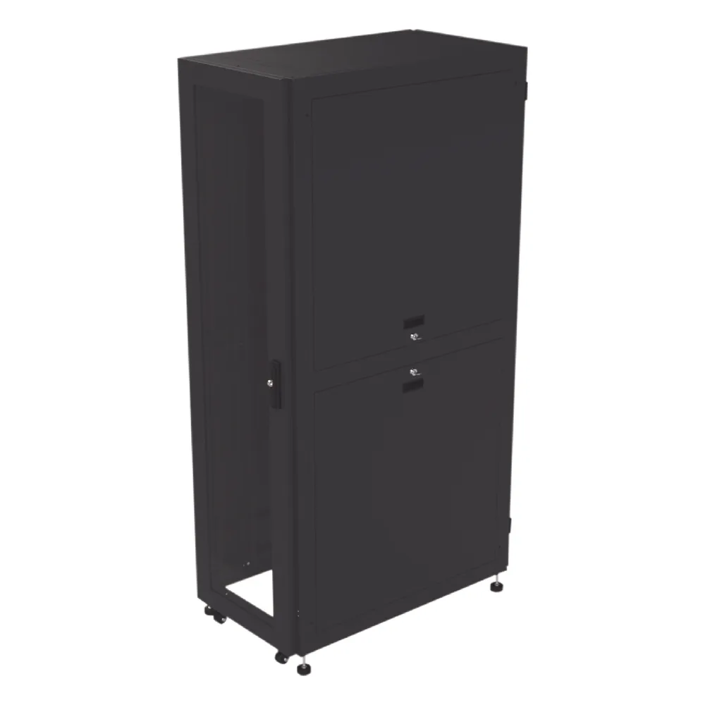 Gabinete para Telecomunicaciones Rack Estándar de 19", 42UR, 600 mm Ancho x 1000 mm Profundidad. Fabricado en Acero, Se envía el Gabinete Armado.