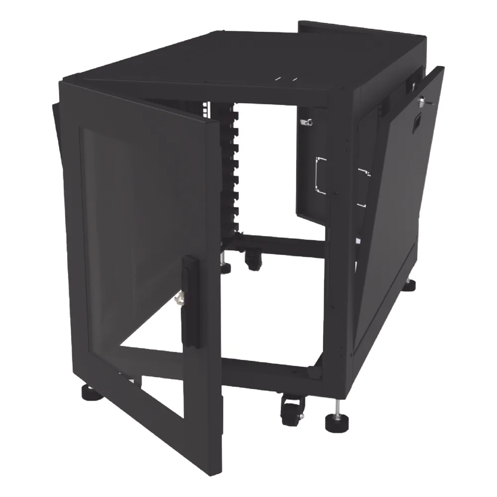 Gabinete Profesional de Piso para Telecomunicaciones de 12UR, 1000 mm Profundidad, Se envía el Gabinete armado. – vista 3