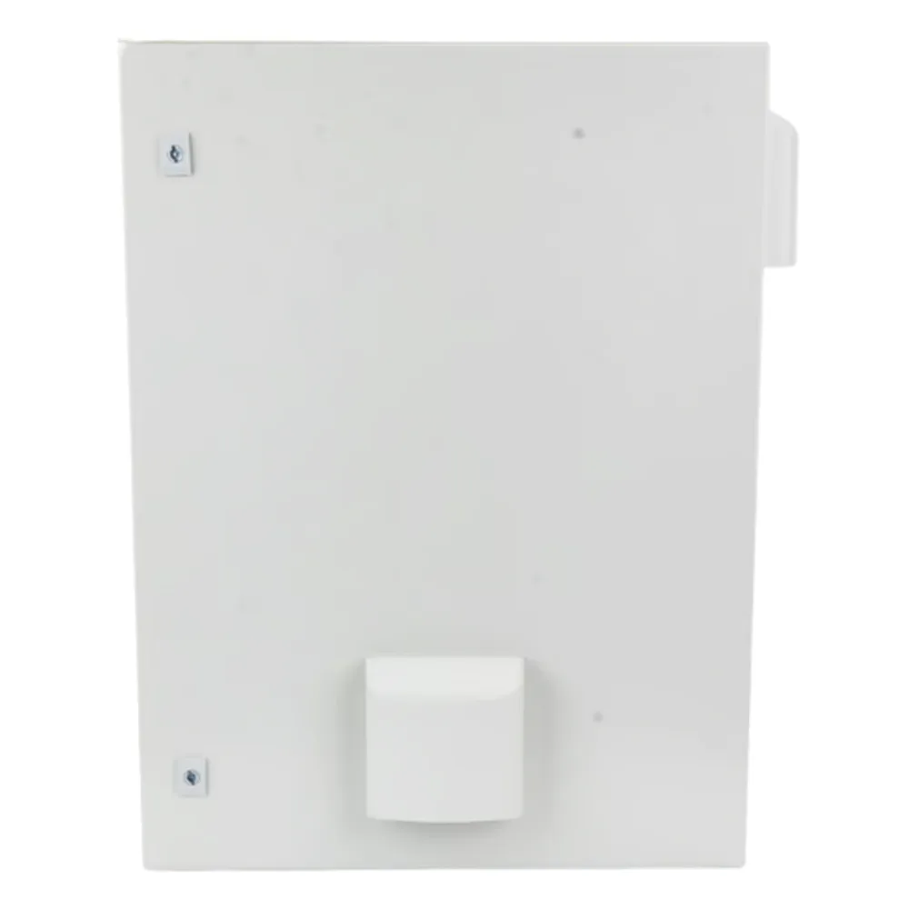 Gabinete Ventilado de Acero IP55 Uso en Exterior (500 x 700 x 250 mm) con Placa Trasera Interior Metálica y Compuerta Inferior Atornillable. Incluye Ventilador, Ventilas, filtros, Chapas y Llave T.