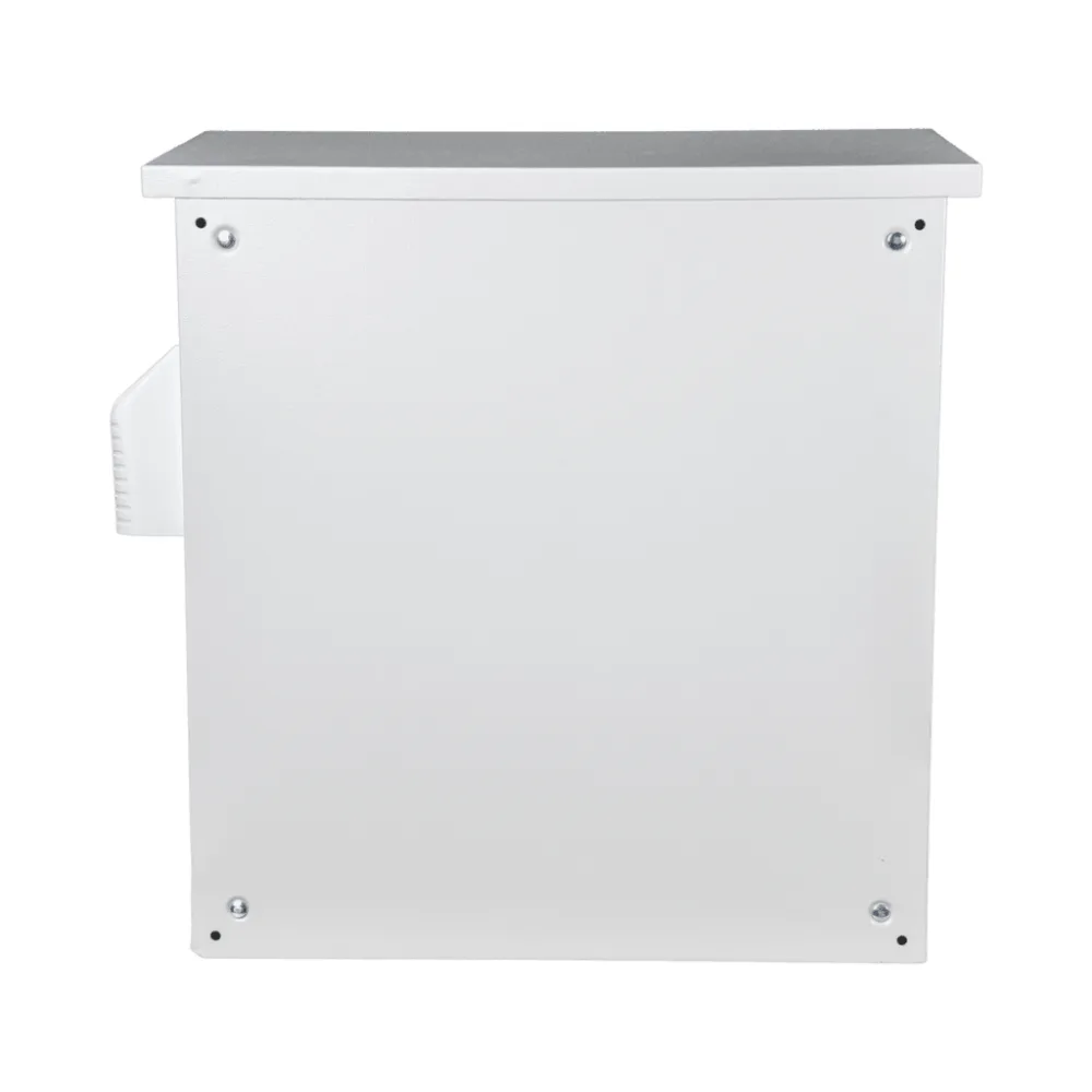 Gabinete Ventilado de Acero IP55 Uso en Exterior (593 x 609 x 399 mm) con Placa Trasera Interior Metálica y Compuerta Inferior Atornillable. Incluye Ventilador, Ventilas, filtros, Terminal de Tierra Física, Chapas y Ll – vista 2