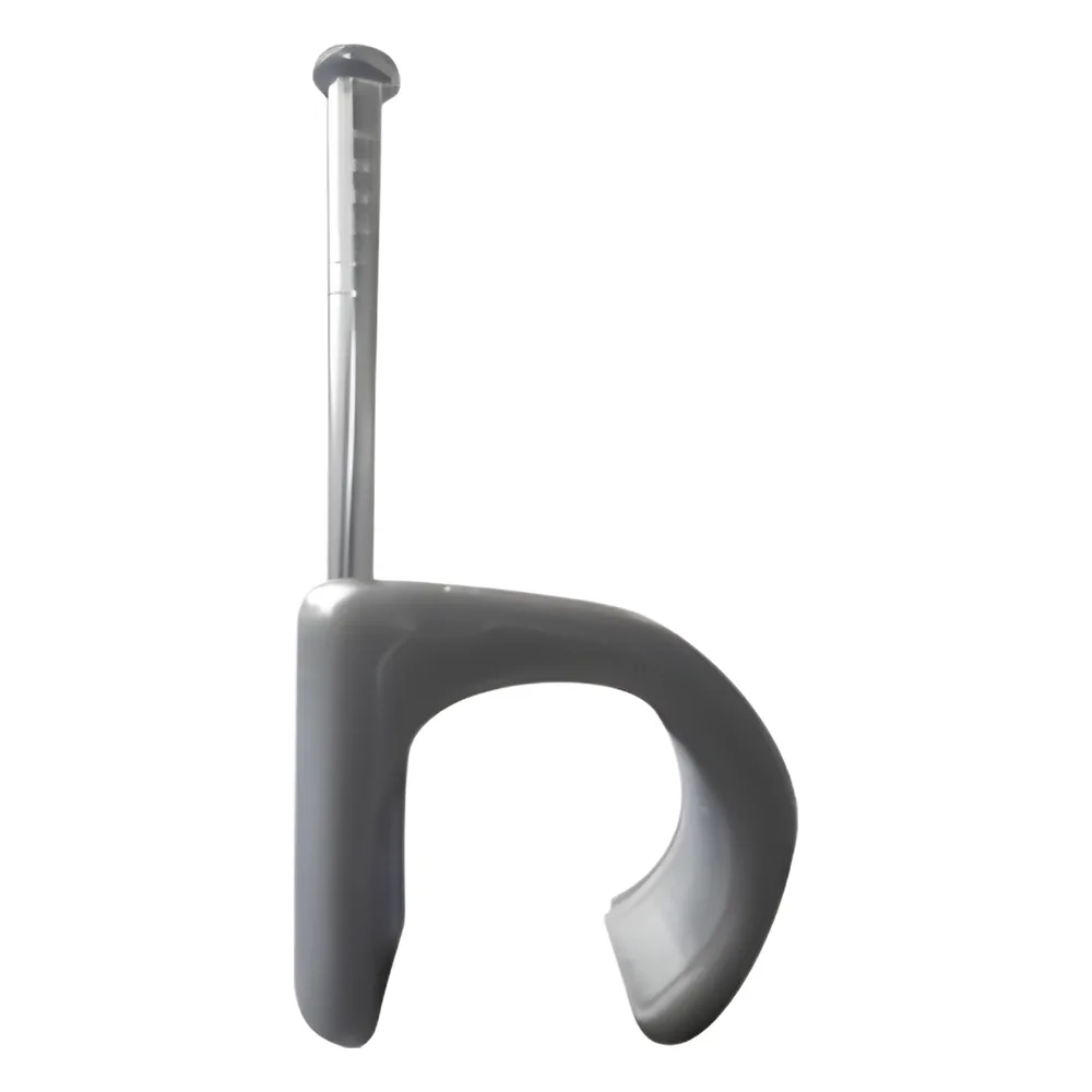 Grapa para cable redondo de 14mm color gris (100pzs) (3105-00100)