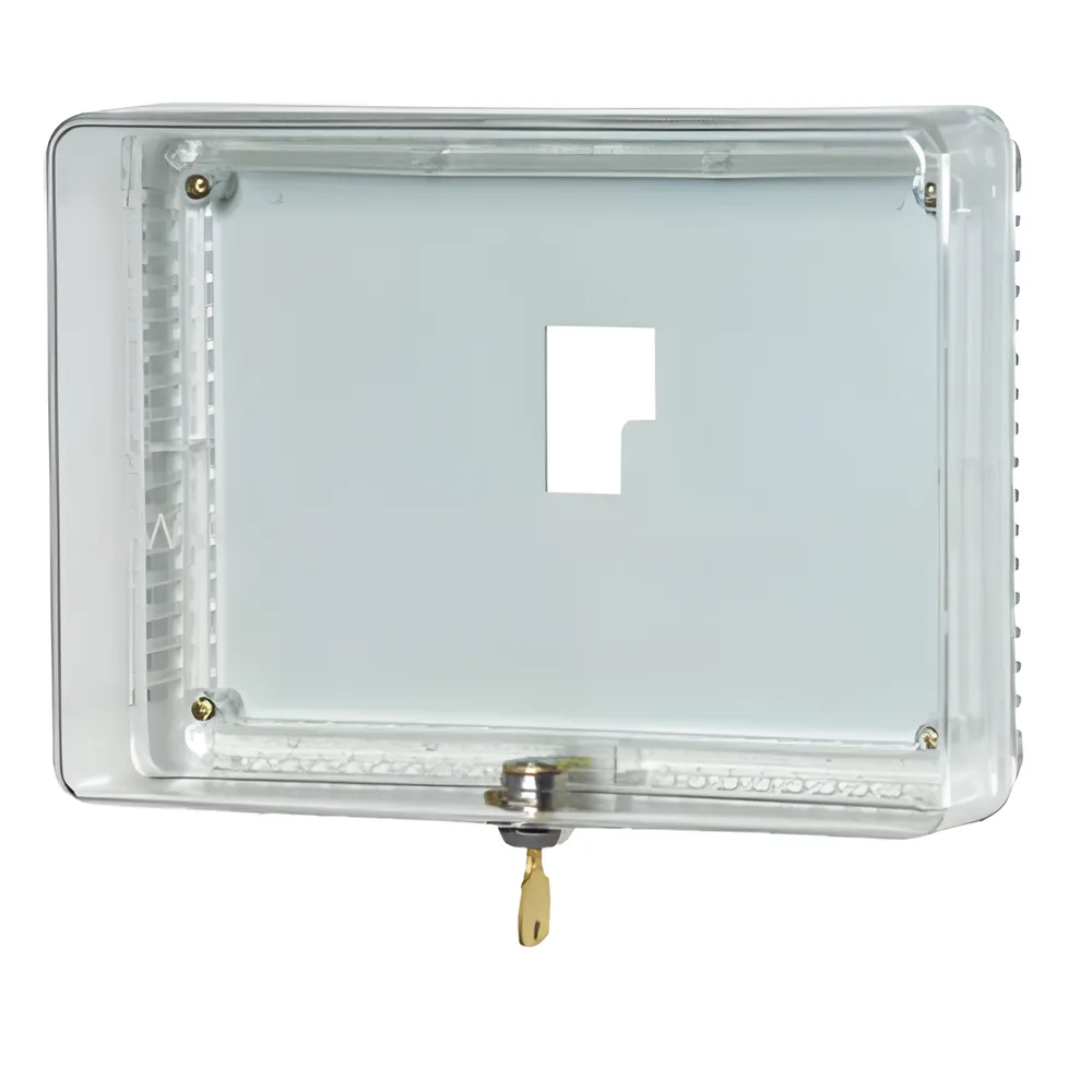 Guarda antimanipulación para termostato de pared, cubierta transparente, tamaño grande, montaje vertical u horizontal con cerradura de llave