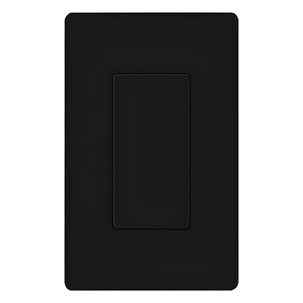 Inserto ciego color negro para cubrir aperturas estilo Designer sin usar en placas de pared Claro, acabado brillante