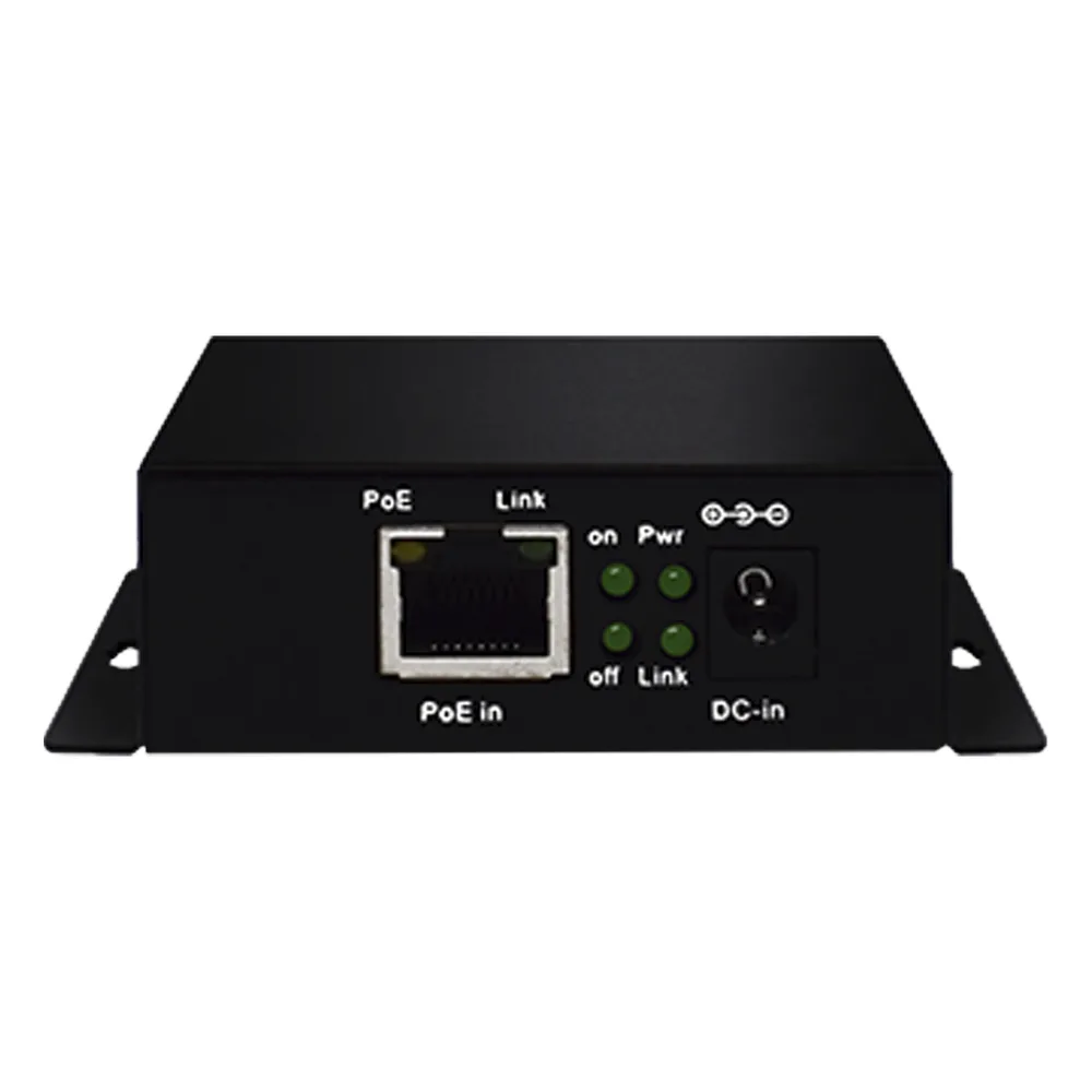 Inyector PoE Extendido Industrial / PoE 802.3 af/at Hasta 30W / Conexión plug and play / Alcance de hasta 250 metros / Aplicaciones CCTV / Alimentación PoE af/at o Vcc 37-57 Vcc