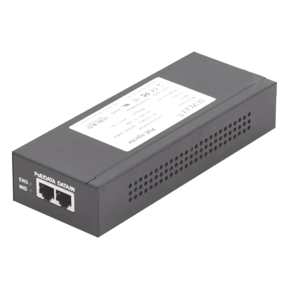 Inyector Super Hi-PoE / 56 Vcc / 30 Watts / Para Domos HIKVISION PTZ / IP (-AE / DE) / Soporta 802.3 af /at / Para Aplicaciones de CCTV