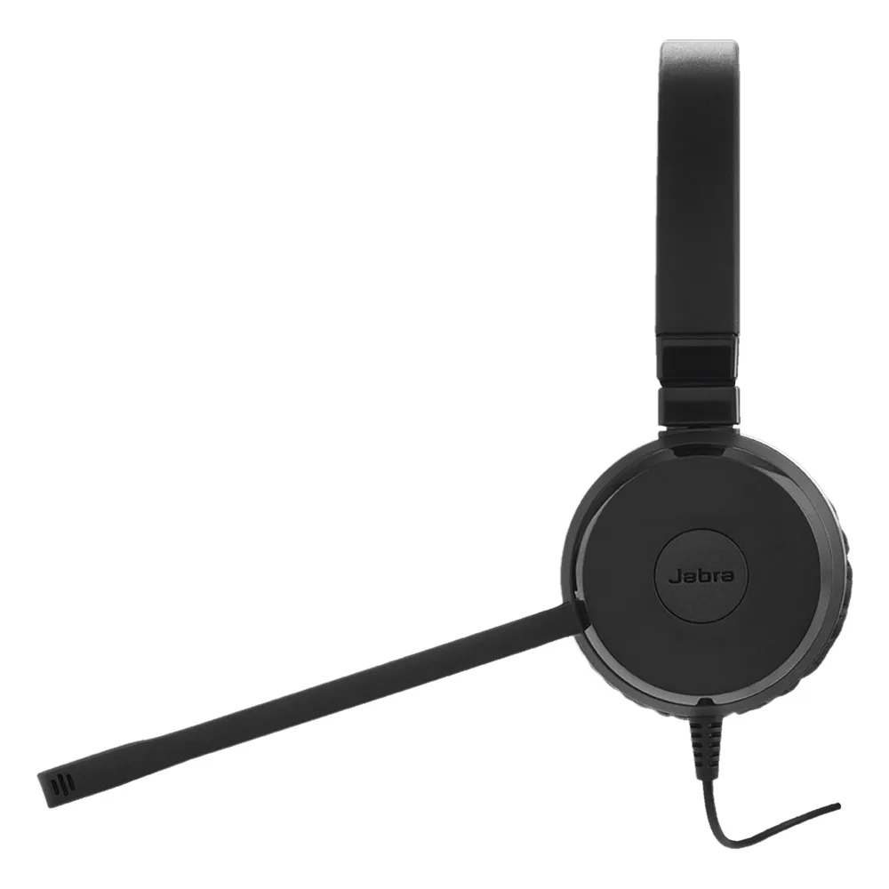 Jabra Evolve 30 Duo con conexión USB / 3.5mm, micrófono con cancelación de ruido y controlador en el cable con botones e indicadores LED (5399-829-309) – vista 3