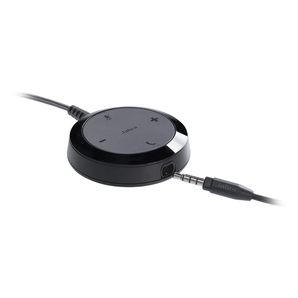 Jabra Evolve 30 Duo con conexión USB / 3.5mm, micrófono con cancelación de ruido y controlador en el cable con botones e indicadores LED (5399-829-309) – vista 4