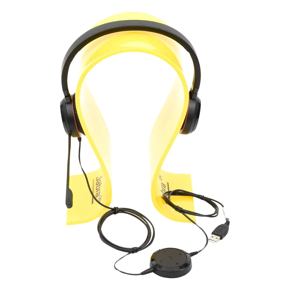Jabra Evolve 30 Duo con conexión USB / 3.5mm, micrófono con cancelación de ruido y controlador en el cable con botones e indicadores LED (5399-829-309) – vista 8