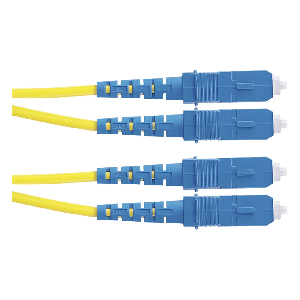 Jumper de Fibra Optica Monomodo 9/125 OS2, SC-SC Duplex, OFNR (Riser), Color Amarillo, 5 Metros (16.40 Pies)