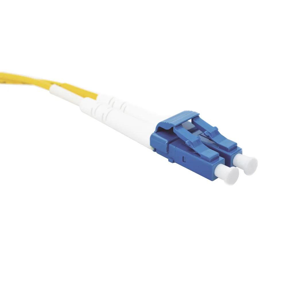 Jumper de Fibra Óptica Monomodo (OS2), XGLO, LC/UPC-SC/UPC Duplex, OFNR, Color Amarillo, 10 Metros (32.81 Pies) – vista 5