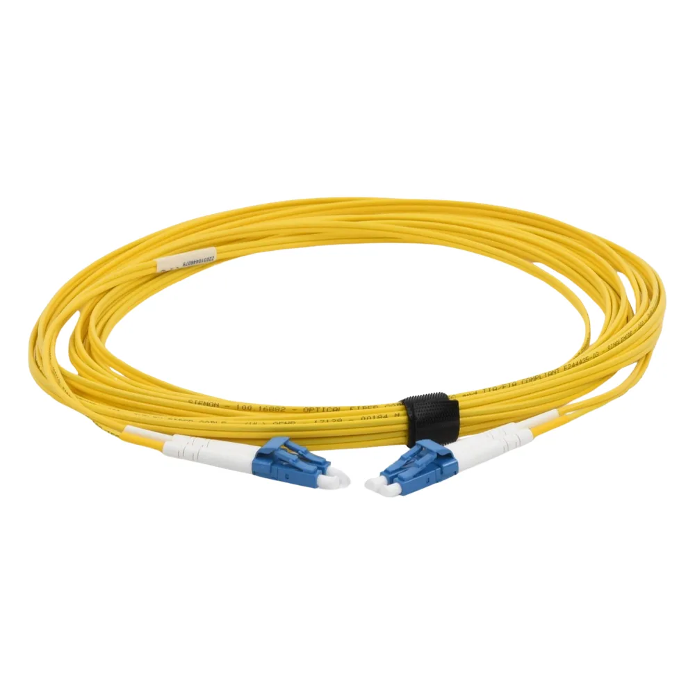 Jumper de Fibra Óptica Monomodo (OS2), XGLO, Riser, LC/UPC-LC/UPC Duplex, OFNR, Color Amarillo, 7 Metros – vista 4