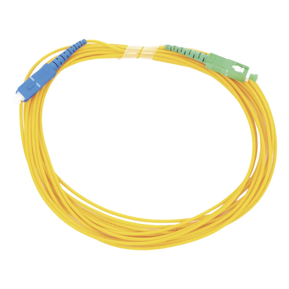 Jumper de Fibra Óptica Monomodo SC/UPC - SC/APC Simplex, Color Amarillo 5 Metros (16.40 Pies)
