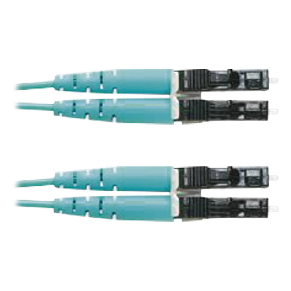 Jumper de Fibra Optica Multimodo 50/125 OM3, LC-LC Duplex, OFNR (Riser), Color Aqua, 3 Metros (9.84 Pies) – vista 2