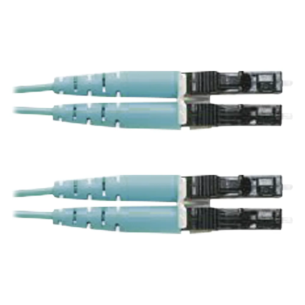 Jumper de Fibra Optica Multimodo 50/125 OM3, LC-LC Duplex, OFNR (Riser), Color Aqua, 4 Metros (13.12 Pies) – vista 2