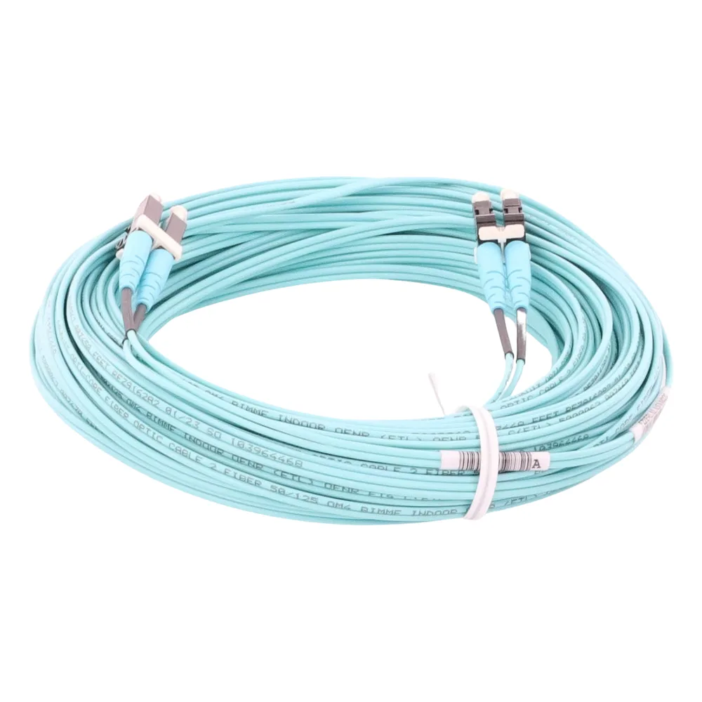 Jumper de Fibra Optica Multimodo 50/125 OM4, LC-LC Duplex, OFNR (Riser), Color Aqua, 20 Metros (65.62 Pies) – vista 3