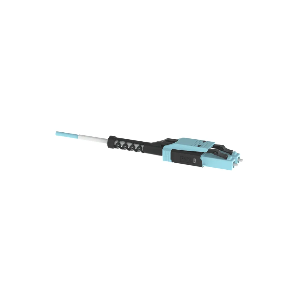 Jumper de Fibra Óptica Multimodo 50/125 OM4, LC-LC Uniboot Duplex, LSZH, Color Aqua, 3 Metros (9.84 Pies) – vista 3