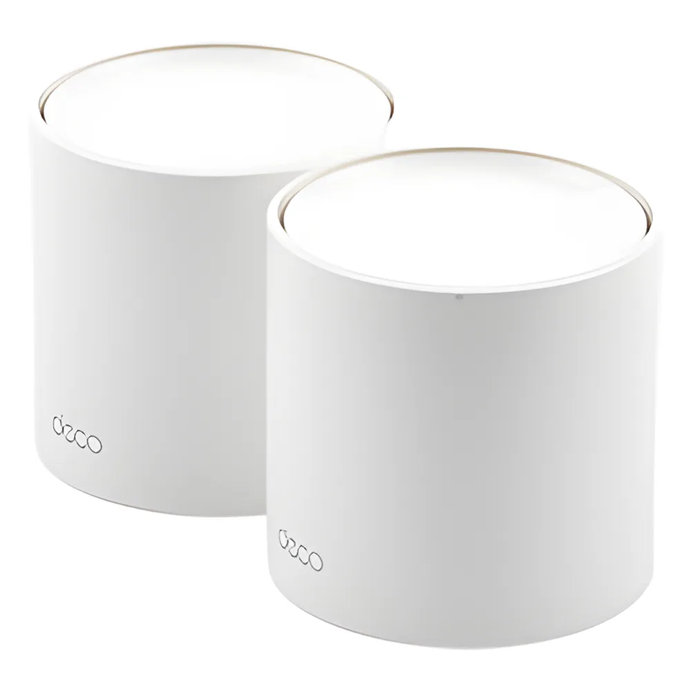 Kit 2 Routers Inalámbricos MESH Interior para Hogar / Doble Banda Wi-Fi 6 AX1800 Mbps / 2 Puerto Gigabit WAN/LAN / 2 Antenas Internas / Administración Mediante la App Deco (iOS, Android) / Protección HomeShield – vista 2