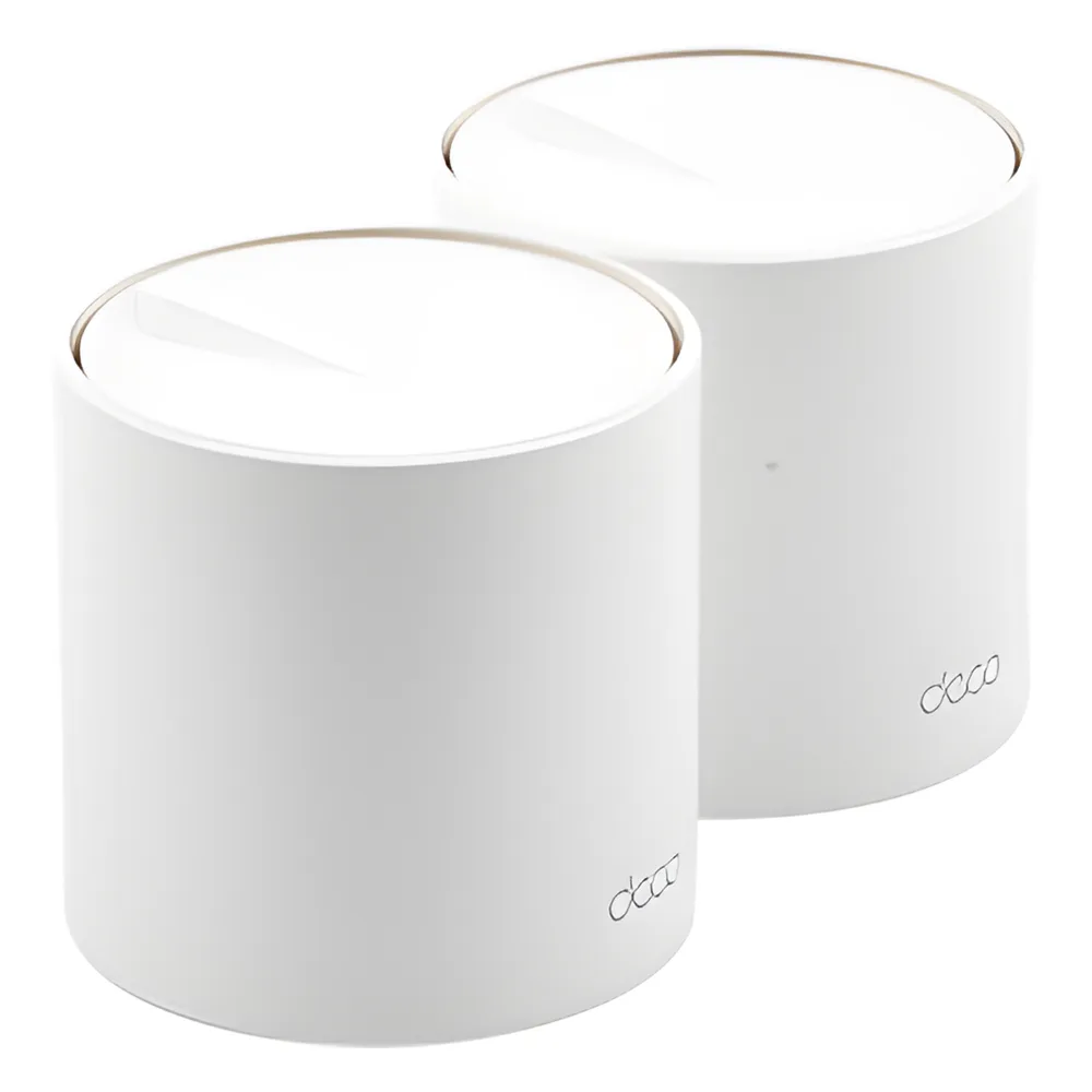 Kit 2 Routers Inalámbricos MESH Interior para Hogar / Doble Banda Wi-Fi 6 AX1800 Mbps / 2 Puerto Gigabit WAN/LAN / 2 Antenas Internas / Administración Mediante la App Deco (iOS, Android) / Protección HomeShield – vista 3
