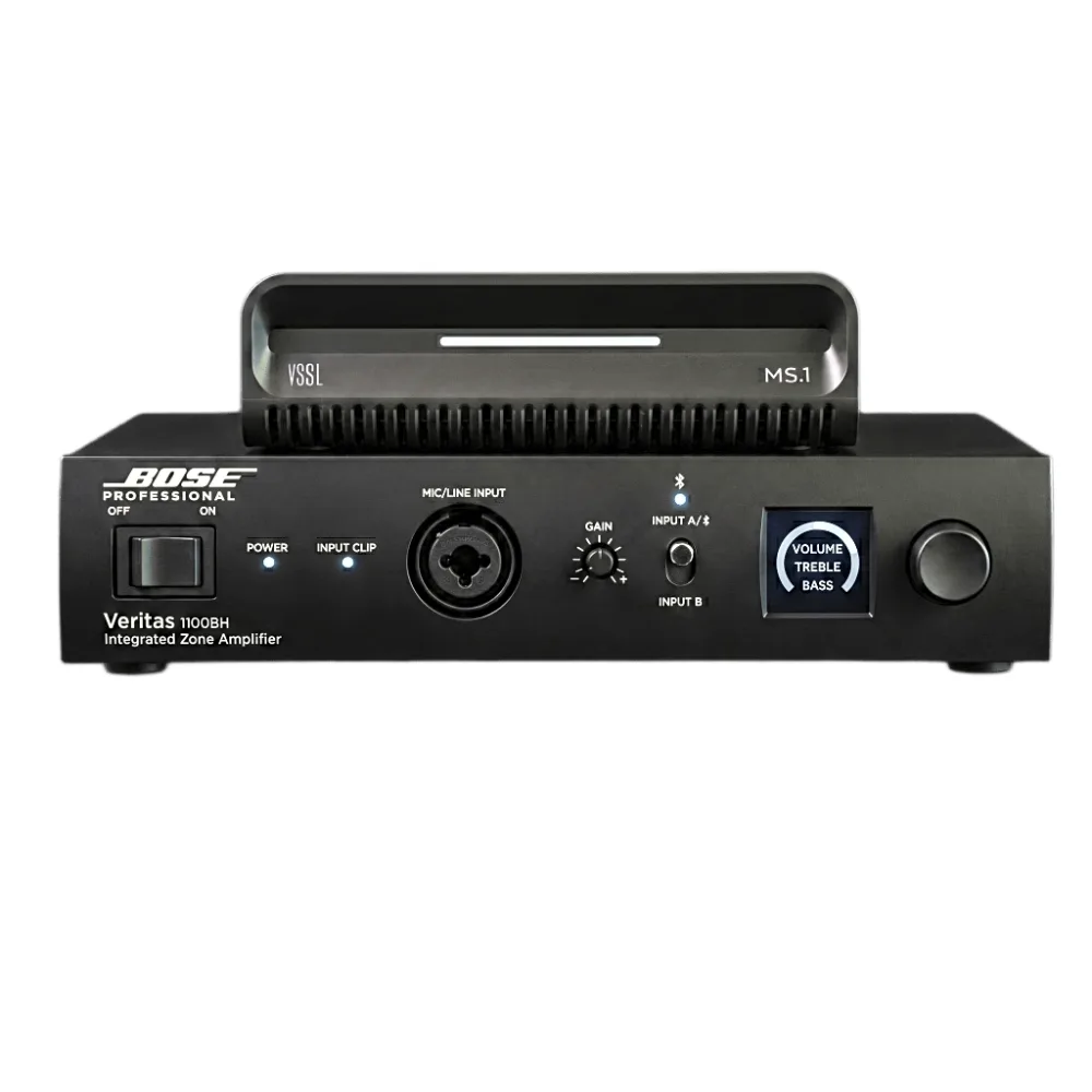 KIT Amplificador Veritas 1100BH y Streamer de Audio Modular MS.1 | PoE + USB-C | HDMI eARC + Óptica + RCA | Bluetooth LE Audio | WiFi | Control4-Crestron-Elan-RTI-URC-Savant-Lutron | AirPlay2-GoogleCast-SpotifyConnect