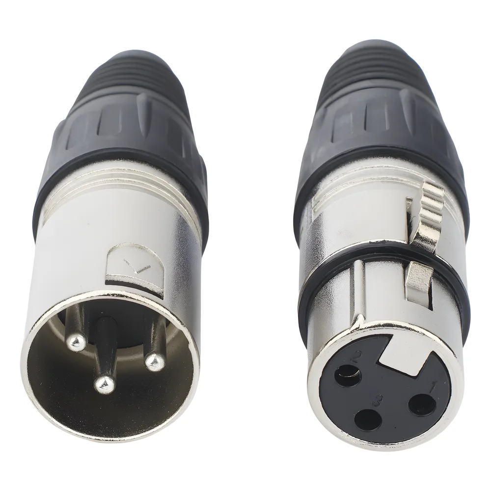 Kit Conector XLR Hembra + XLR Macho | Ideal para Conexiones de Micrófonos, Mezcladoras | Equipo de Audio Profesional – vista 2