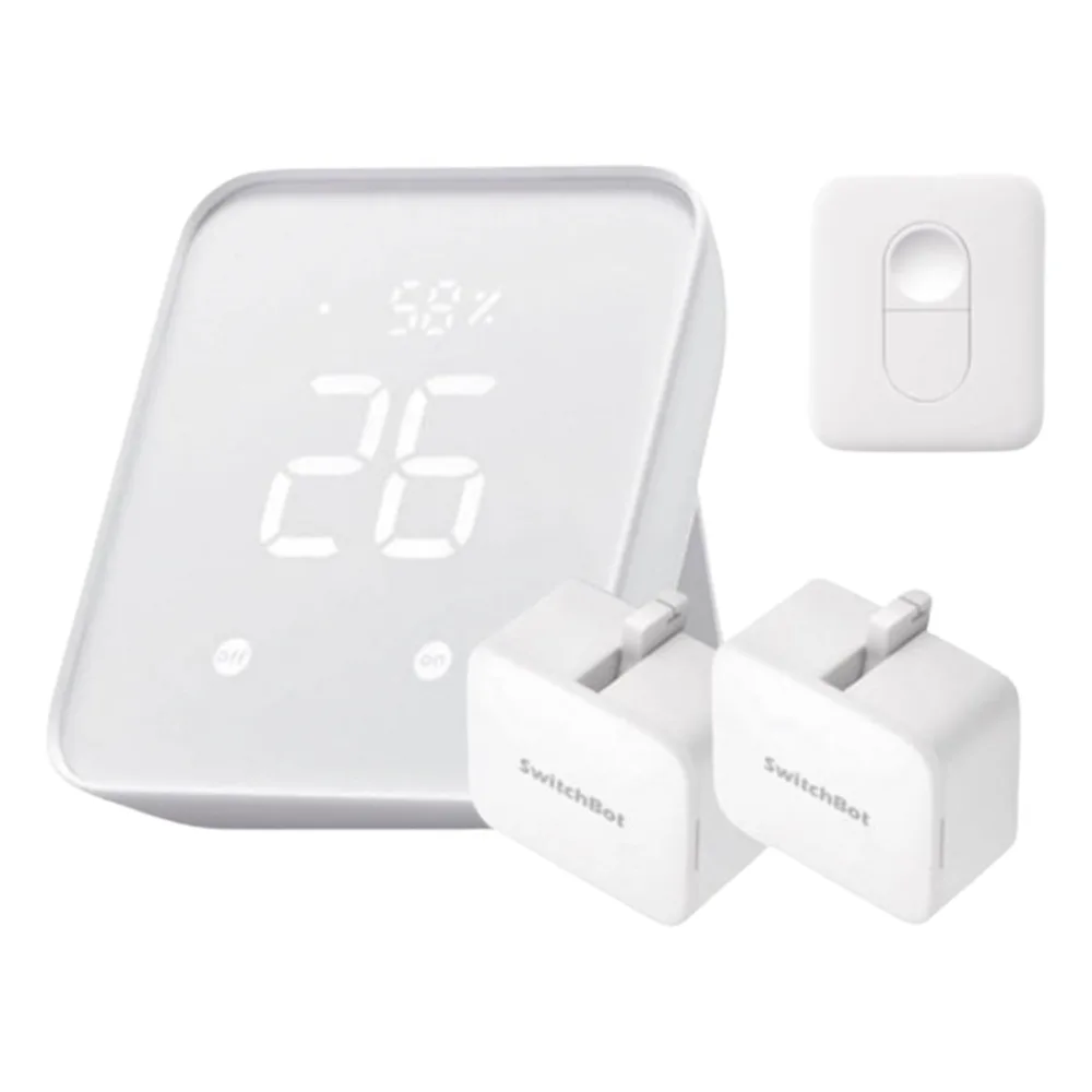 KIT Controlador HUB principal para dispositivos SwitchBot, Señal Wifi y BLUETOOTH, incluye 2 pulsadores y 1 control remoto